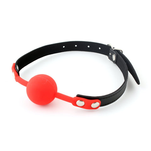 Ball Gag- 1.67 inch Silicone Gag - Red by H'NH