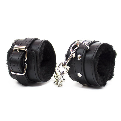 Handcuffs Restraints for Sex - Furry Cuffs and Metal Chained