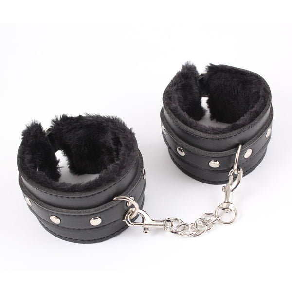 Handcuffs Restraints for Sex - Furry Cuffs and Metal Chained