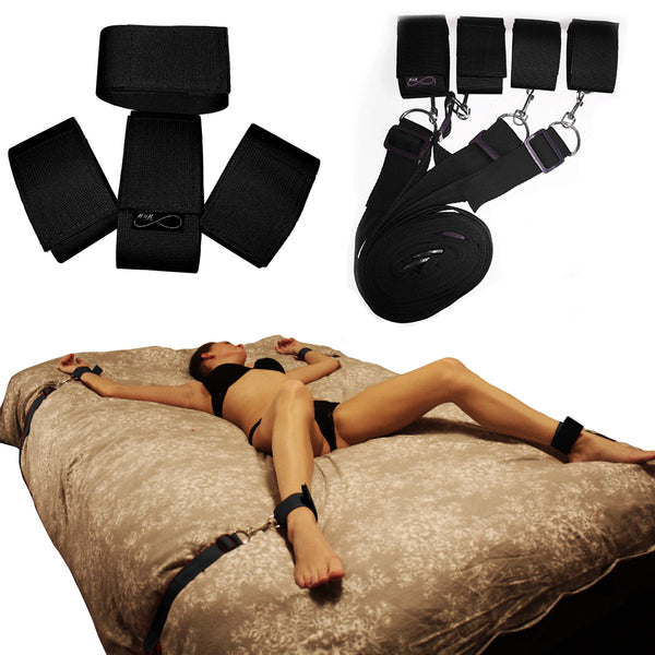 Bed Restraints for Sex Wrist Ankle Cuffs with adjustable Hook and Loop Fastening straps
